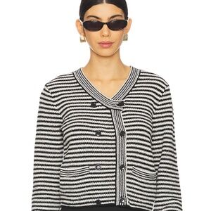 NWT Frame The Court Cardi Black Multi • S